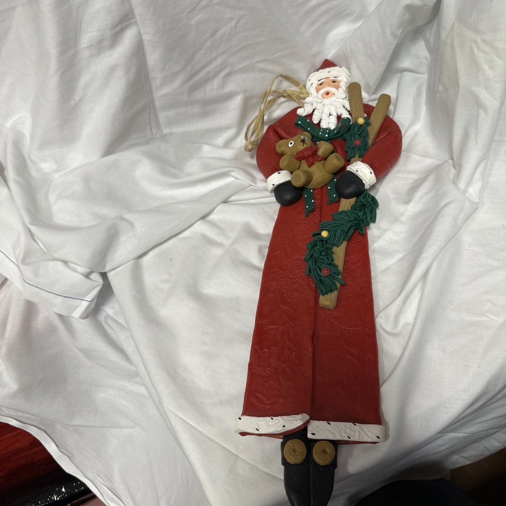 "SANTA"‎ Folk Art Wall Hanging by Cynthia Madrid Midwest Cannon Falls. Very nice